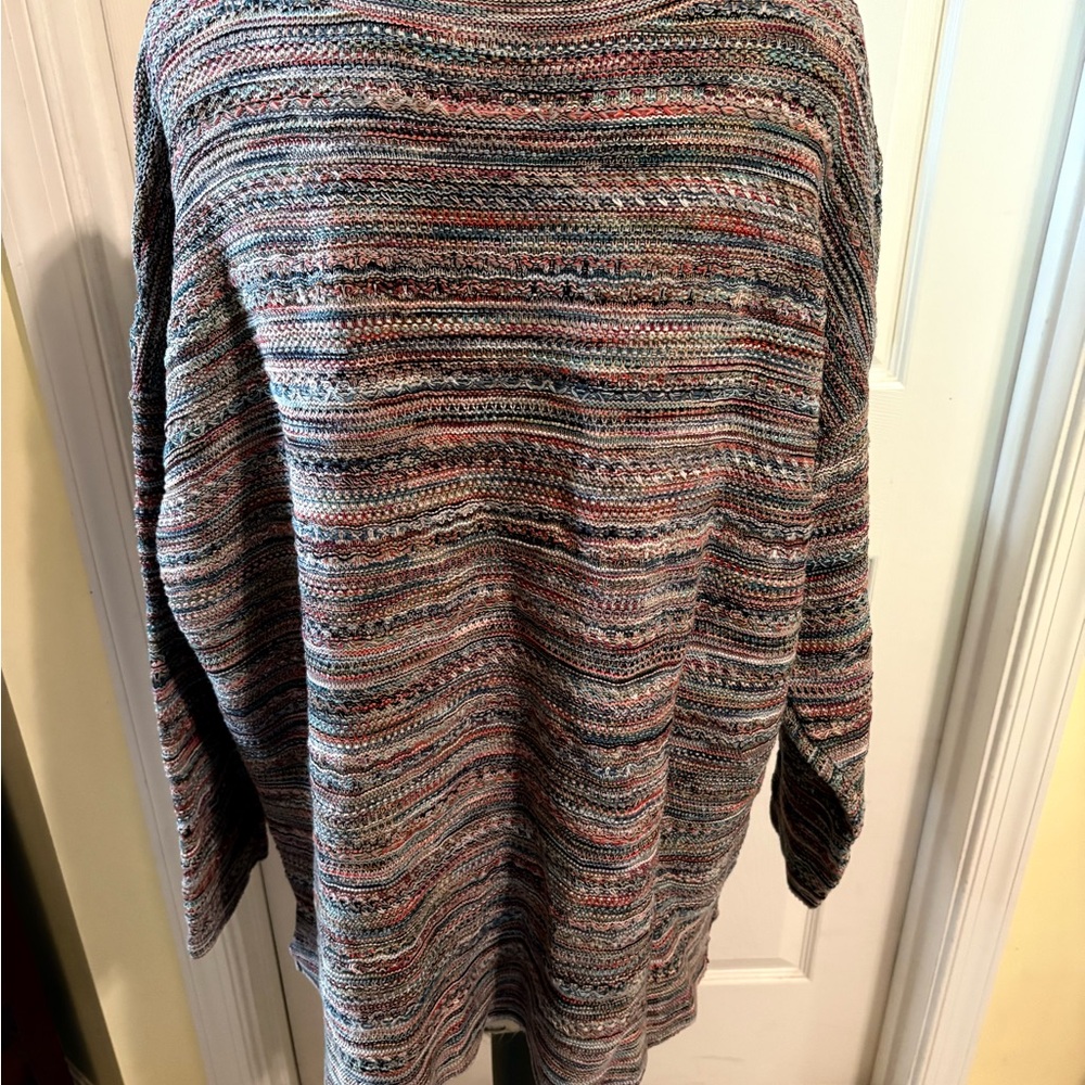 J.Jill Multicolor Striped Women's or Unisex Long Sleeve Sweater - Picture 4 of 8